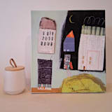 "Cityscape 2" - Original Mixed Media in multicolor by christy dehoog johnson