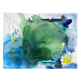 "In the Darkness of the Wild" - Original Mixed Media in green by Jocelyn Elizabeth