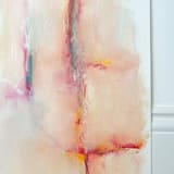 "Veins of Light Mixed media Original" - Original Mixed Media in pink by Lucrecia Caporale