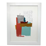 "Textile No. 10" - Original Mixed Media in green by Pippin Schupbach