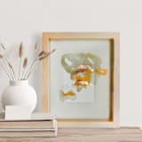 "Synesthetic Body #17" - Original Mixed Media in green by Christine Olmstead