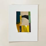 "River" - Original Mixed Media in yellow by Morgan Kendall