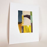 "River" - Original Mixed Media in yellow by Morgan Kendall