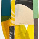 "River" - Original Mixed Media in yellow by Morgan Kendall