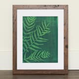 "Pepper III Original" - Original Mixed Media in green by Kamala Nahas
