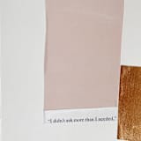 "Series 5 No.3 I Didn't Ask More Than I Needed" - Original Mixed Media in pink by Francesca Iannaccone