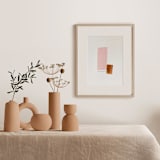 "Series 5 No.3 I Didn't Ask More Than I Needed" - Original Mixed Media in pink by Francesca Iannaccone