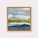 "Billowing Ridges" - Original Mixed Media in blue by Lara Eckerman