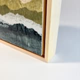 "Billowing Ridges" - Original Mixed Media in blue by Lara Eckerman