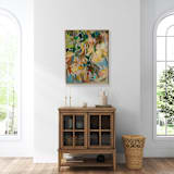 "Dappled Light" - Original Mixed Media in brown by Jessalin Beutler
