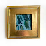 "blue grass" - Original Mixed Media in blue by Jessalin Beutler