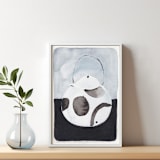 "Vessel Study - Teapot" - Original Mixed Media in black by Danushka Abeygoda