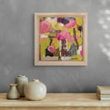 "Petal Drift" - Original Mixed Media in multicolorassorted-colors by CONNIE COLLUM