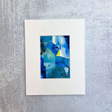 "New Realities no. 05" - Original Mixed Media in blue by Jocelyn Elizabeth