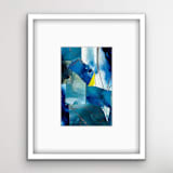 "New Realities no. 05" - Original Mixed Media in blue by Jocelyn Elizabeth