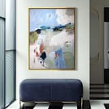 "A Place to Land (36x48) - Unframed Original Painting" - Original Mixed Media in multicolor by Sarah Mankin