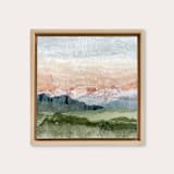 "Afterglow Valley 1" - Original Mixed Media in pink by Lara Eckerman