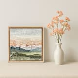 "Afterglow Valley 1" - Original Mixed Media in pink by Lara Eckerman