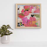 "Fairytales in Pink" - Original Mixed Media in pink by CONNIE COLLUM