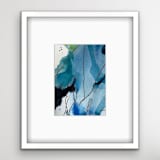 "Threads of Possibility no. 05" - Original Mixed Media in blue by Jocelyn Elizabeth
