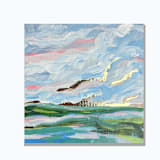 "Southern Life" - Original Mixed Media in blue by Johanne Dziemian