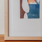 "Less Than Five 1" - Original Mixed Media in blue by Erin McCluskey Wheeler