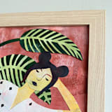 "Happy Place" - Original Mixed Media in orange by Summer Tali Hilty