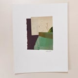 "Aqua Hills" - Original Mixed Media in green by Morgan Kendall