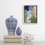 "Rain In The Garden" - Original Mixed Media in multicolor by Jessalin Beutler