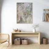 "Quiet In The Chaos" - Original Mixed Media in beige by Jessalin Beutler