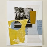 "Palm I" - Original Mixed Media in yellow by Morgan Kendall