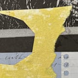 "Palm I" - Original Mixed Media in yellow by Morgan Kendall