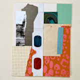 "Double Vision" - Original Mixed Media in pink by Morgan Kendall