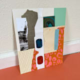 "Double Vision" - Original Mixed Media in pink by Morgan Kendall