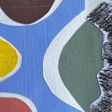 "Diagram" - Original Mixed Media in blue by Bethania Lima