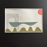 "Bliss" - Original Mixed Media in green by Bethania Lima
