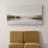 "Misty Lake 1 - 48 x 27" - Limited Edition Prints - Photography in green by Kamala Nahas