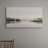 "Misty Lake 1 - 32 x 18" - Limited Edition Prints - Photography in green by Kamala Nahas
