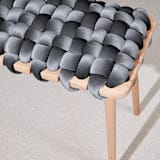 "Gray Velvet Woven Bench 94 CM" - Bar Carts in gray by Knots Studio