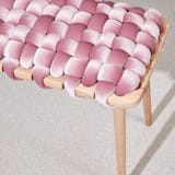 "Mauve Velvet Woven Bench 120" - Bar Carts in pink by Knots Studio