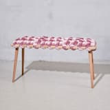 "Mauve Velvet Woven Bench 94 CM" - Bar Carts in pink by Knots Studio