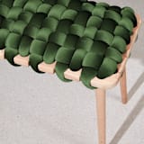 "Olive Green Velvet Woven Bench 120cm" - Bar Carts in green by Knots Studio