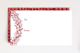 "Greetings" - Stationery in poppy red  by Neeta Sawhney - Front