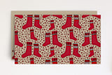 "Nordic Holiday Stockings Gift Tag" - Stationery in Scarlet by Lisa Travis - Back