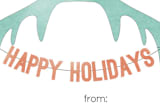 "Antler Holiday" - Stationery in Teal  by Johanna Phillips Huuva - Close-Up
