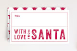 "From Santa" - Stationery in Berry by Alaina Cherup - Front