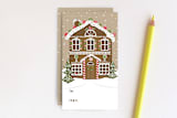 "Gingerbread  House" - Stationery in Kraft by Susan Moyal - Front
