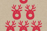 "Deer Tree" - Stationery in Cherry by Sharon O. - Close-Up