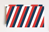 "Candy Cane Stripes" - Stationery in navy by Shirley Lin Schneider - Back