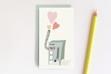 "Love Machine Valentine" - Stationery in Industrial by Stacey Hill - Front